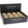 Christmas Decoration Kalėdų puošmena DEKORACIJOS RUTULIS SU BLIUTELAIS 8cm AUKSO