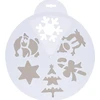 Christmas Decoration Šablonas dirbtiniam sniegui 30 cm, 6 raštai