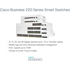 Šakotuvas Cisco switch CBS220-24P-4X, 24xGbE RJ45, 4x10GbE SFP+, PoE+, 195W