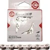 Clarks Ciklo grandinė YBN CSL -H10CR ŠIMANO CAMPAGNOLO SRAM (10 veikia, 1 / 2 "x11 / 128" 116 ląstelių, 5.9mm, grandinės klipas, super šviesa, Chrome) Self- tepimo sidabras