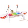 Classic World Klasikinis pasaulis komplektuoja muzikos instrumentus vaikams ksilofonas tarker cymbals būgnų plokštelių plokštelių trikampio trikampio varpas 9 el.