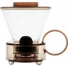 Clever Clever Dripper - Stiklinis kavos virimo aparatas 500ml, skaidrus rudas