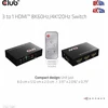 Club 3D Club3D jungiklis 1:3 HDMI 8K60Hz/4K120Hz, 3 portai