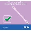 Club 3D Club3D Lifestyle USB-C Kabelis PD 240W,20Gbps 2m rožinė St/St mažmeninė prekyba