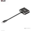 Club 3D CLUB3D MST šakotuvas USB3.2 Gen2 Type-C (DP Alt-Mode) į DisplayPort + HDMI 4K60Hz M/F