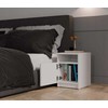 Top E Shop GALAX 30/1D Baltas BEDSIDE TABLE