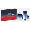 Set Coach: Mėlyna Eau De Toilette For Men, 100 ml + Mėlyna Eau De Toilette For Men, 15 ml + Mėlyna Dušo želė Beard & Hair, 100 ml