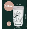 „Coffee Format“ baltas termosas su augalų motyvu 350 ml