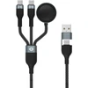 Conceptronic ETTA08B15 kabelis USB USB 2.0 1,5 m USB A 2 x USB C Juodos spalvos