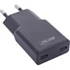 Conceptronic „InLine®“ USB maitinimo šaltinis ir įkroviklis, dvigubas USB-C, PD, PPS, 30 W, juodas