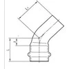 Conex 45 ° mm vienas kilio lankas B serijos Spauskite vario 28 mm (P504002800000)