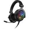 CONNECT IT DOODLE RGB žaidimų ausinės su mikrofonu, 2xJack+USB, juodos