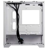 „Cooler Master Elite 302 Baltas Lite“ korpusas, permatomas šoninis skydelis, mATX, 1x 120 mm ventiliatorius, baltas