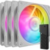 Kompiuterio Ventiliatorių Rinkinys - Cooler Master Mobius 120P ARGB 3-vnt. Baltos Spalvos Leidimas
