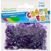 Craft With Fun Violetiniai skaidrūs apvalūs blizgučiai 8mm, 14g