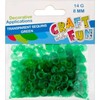 Craft With Fun Žali, skaidrūs apvalūs blizgučiai 8mm, 14g