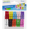 Dekoracija iš medžio CRAFT with FUN Wooden Clips, 35x10 mm, 20 vnt., įvairių sp.