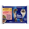 Maisto produktai katėms - OptiVital šonkauliai padaže vištiena lašiša 4x85g
