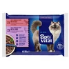 Katės maistas - OptiVital ėrienos ir jautienos maišeliai (drėgnas maistas, 4x85g)