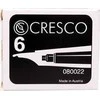 Rašalo kapsulės Cresco, trumpos, 6vnt, juodos spalvos