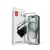„Crong 3D Armour Glass“ – 9H grūdintas pilnai klijuojamas stiklas, skirtas „iPhone 16“ / „iPhone 15“ ir kitiems telefonams, skirtas montavimo rėmeliui.