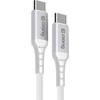 Crong Armor Link - 60W PD 3A USB-C to USB-C Cable 25cm baltas