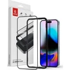 Crong Anti-Bacterial 3D Armor Glass – grūdintas stiklas 9H visam ekranui iPhone 16 Pro + montavimo rėmelis