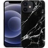 Crong marmurinis dėklas – dėklas, skirtas iPhone 12 Mini (juodas)