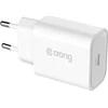 Crong USB-C kelioninis įkroviklis – sieninis įkroviklis USB-C maitinimo tiekimas 20 W (baltas)