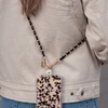 Dėklas Crong Phone Crossbody - Smycz do zawieszenia telefonu (Juodas Twist)