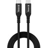 „Crong Soft Link“ – 100 W PD 5A USB-C į USB-C laidas, 120 cm, juodas