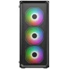 Vein X „VeinX“ korpusas „HERMES MESH Mid Tower“, ATX, 1xUSB 3.0, 2xUSB 2.0, 4x ARGB ventiliatoriai, ARGB valdiklis, juodas