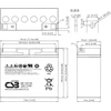 CSB CSB GP12170 švino rūgšties (VRLA) 12 V baterija
