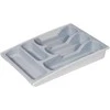 Reguliuojamas stalo įrankių dėklas CURVER BASIC KITCHEN ACCESORIES, šv.pilkos sp., h6,4 x 30 x 42 cm