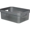 Krepšelis CURVER Infinity RECYCLED, plastikinis, tamsiai pilkos spalvos, h14 x 27 x 36 cm, 11 L