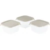 Curver Set of food dishes 3 pcs. square 3x1.2L Fresh&Go beige