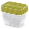 Curver Set of food containers rectangular 4x0.75L Vedo transparent žalias