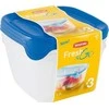 Curver / Keter CURVER Rinkinys POJEMNIKÓW KWADRATOWYCH FRESH&amp;GO 3X1,2L /Mėlynas/ TRANSPARENTNY