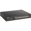 Šakotuvas DLI D-Link DGS-1100-18PV2 tinklo komutatorius Valdomas L2 Gigabit Ethernet (10/100/1000) Maitinimas per Eternetą (PoE) 1U Juoda