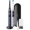 Oral-B Šepetėlis magnetinis iO Series 9 Duo 2 vnt. Juodas oniksas/rožinis kvarcas + papildomas antgalis