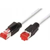 SECOMP Datwyler DÄTWYLER S/FTP Patch kabelis 6 kat. (E klasė), CU 7702 flex LS0H, Hirose TM21, pilkas, 10 m.