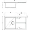 Deante granitinė virtuvinė plautuvė Deante Andante Flush, ZQN_S11F, Metallic pilkas