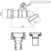 Deante Deante rutulinis vožtuvas 3/4'' VFA 252L