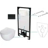 Potinkinis WC komplektas Deante Peonia 6in1, CDEN6ZPW, Baltas/Nero