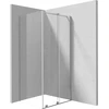 Stačiakampė dušo kabina Deante Prizma, 120x90 cm, Brushed steel