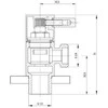 Deante Kampinis vožtuvas su keramine galvute 1 / 2 "x3 / 8" (VFA B62R)