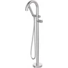 Grindinis vonios maišytuvas su dušeliu Deante Silia Hexa BHS_F17N, Brushed steel