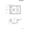 Deante granitinė virtuvinė plautuvė su magnetais Deante Magnetic ZRM G11A, Metallic graphite