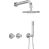 Potinkinis dušo komplektas Deante Silia Hexa NHS_F0YK, Brushed steel
