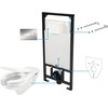 Potinkinis WC komplektas Deante Vital 6in1, CDVS6WPW, Baltas/Chrome